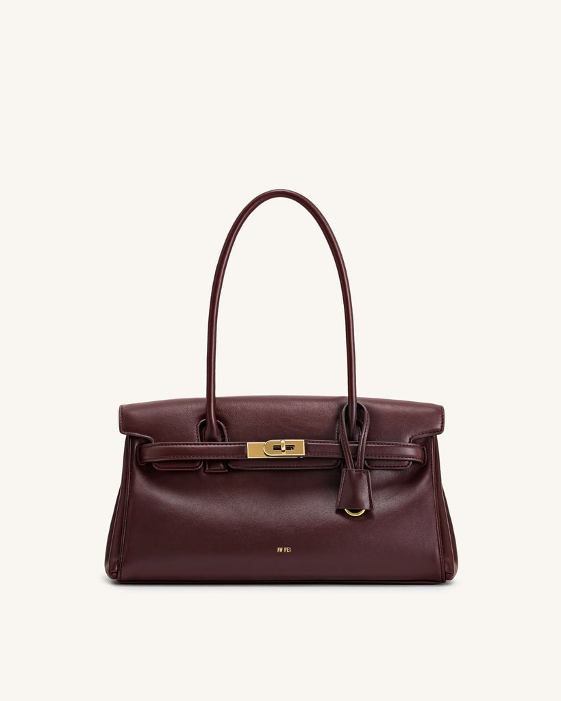 JW PEI Yara Shoulder Bag with Brand Box- Maroon