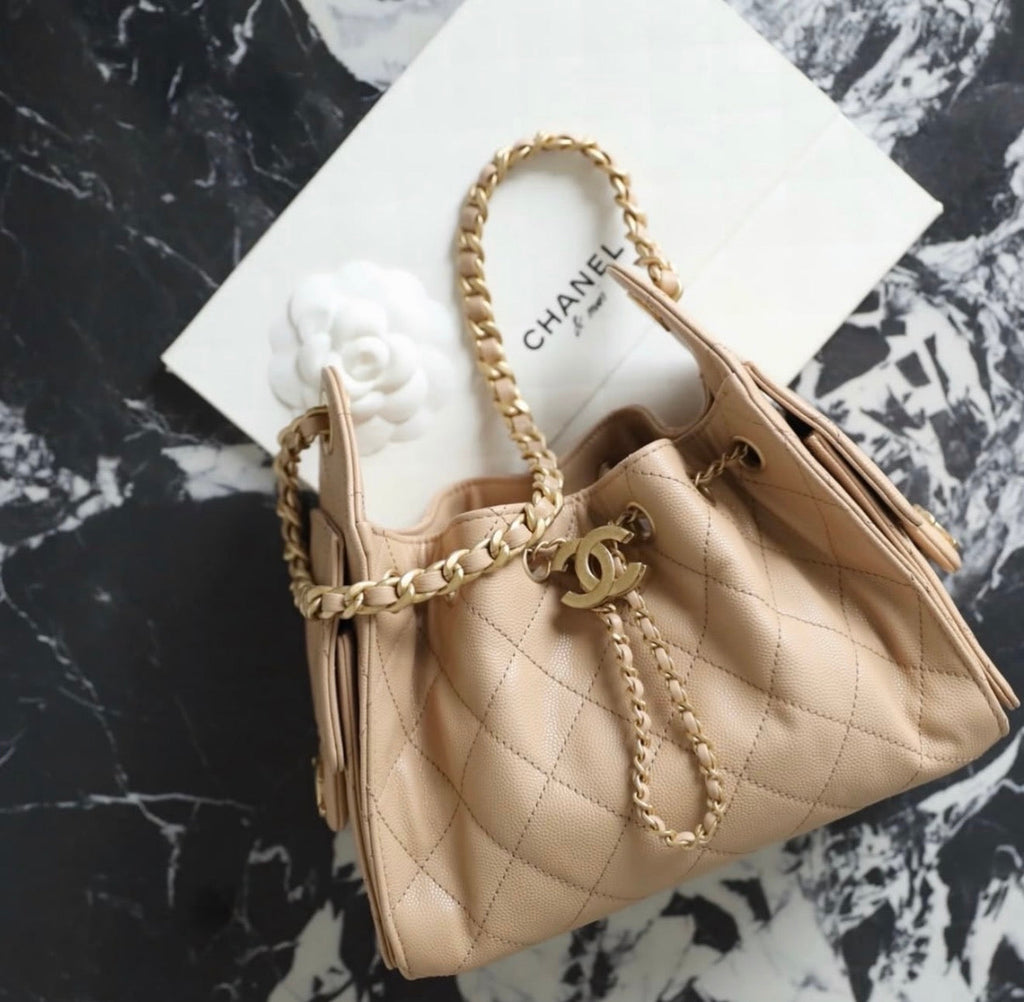 CHANEL 25 Hobo Mini - Beige