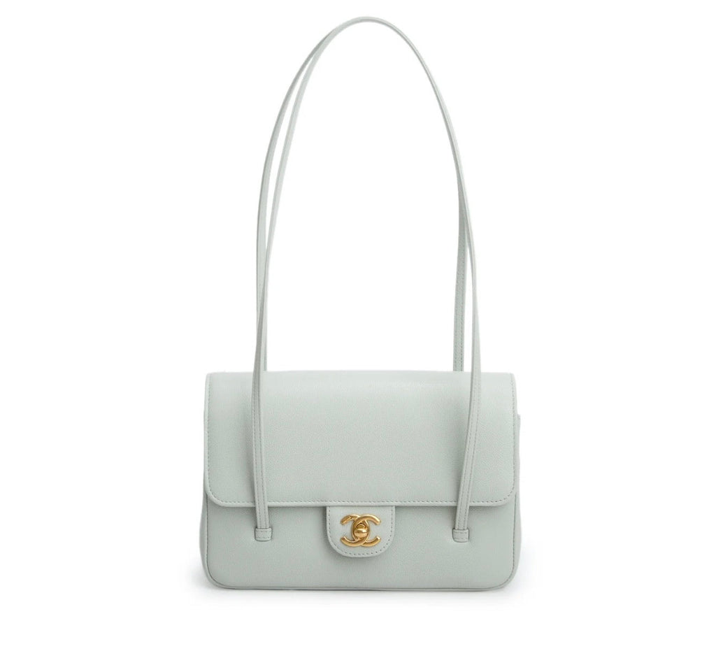 Chanel Small Preppy Bag Powder Blue with Brand Box