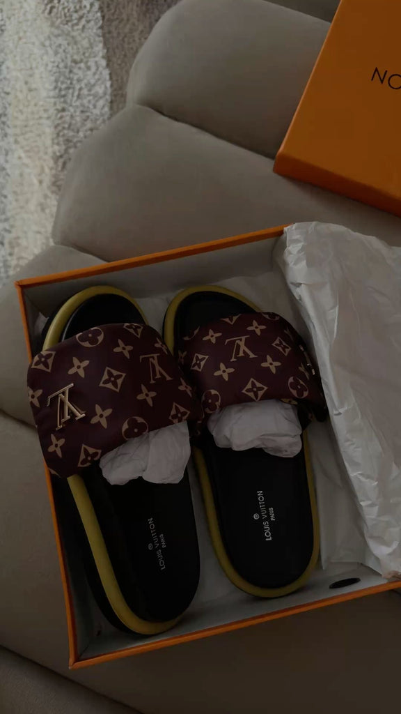 LV Pool Pillow Sandal with Brand Box- Premium
