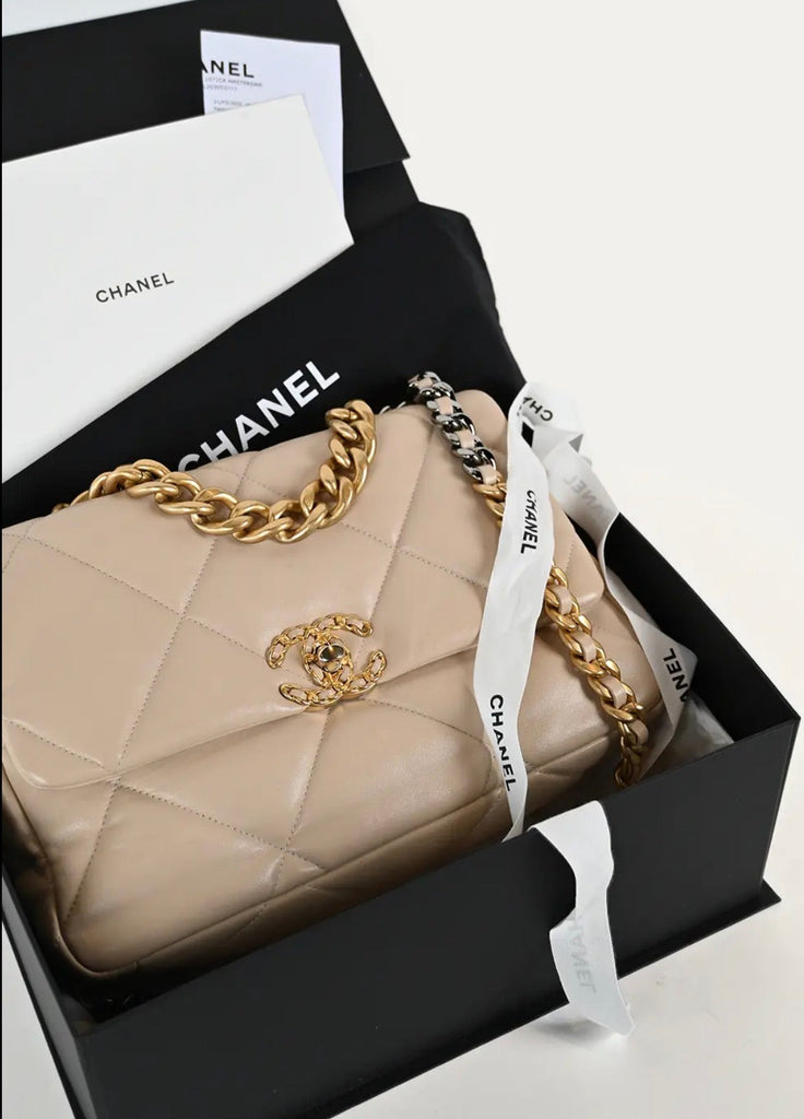 CHANEL Flap 19 Lambskin with Brand Box- Coded Bag