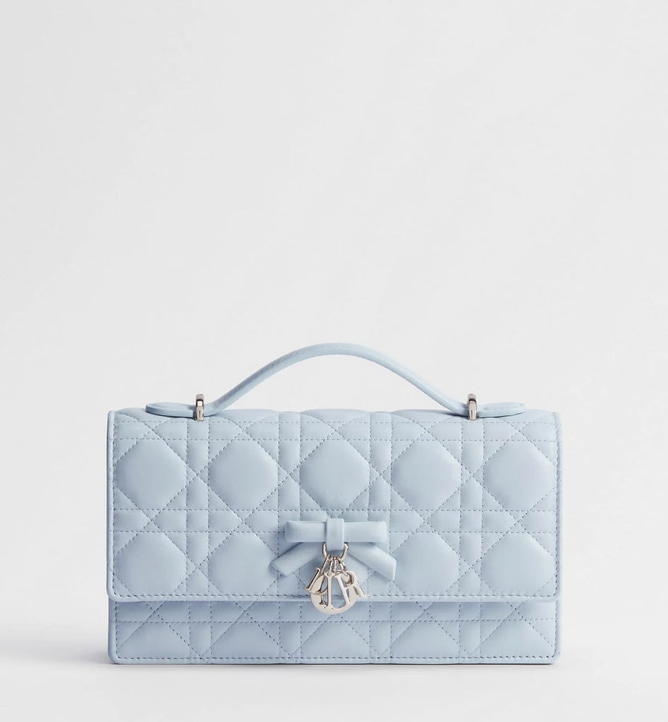 Christian Dior Mini Soupir Pink Cannage Bag with Complete Packaging- Genuine Leather