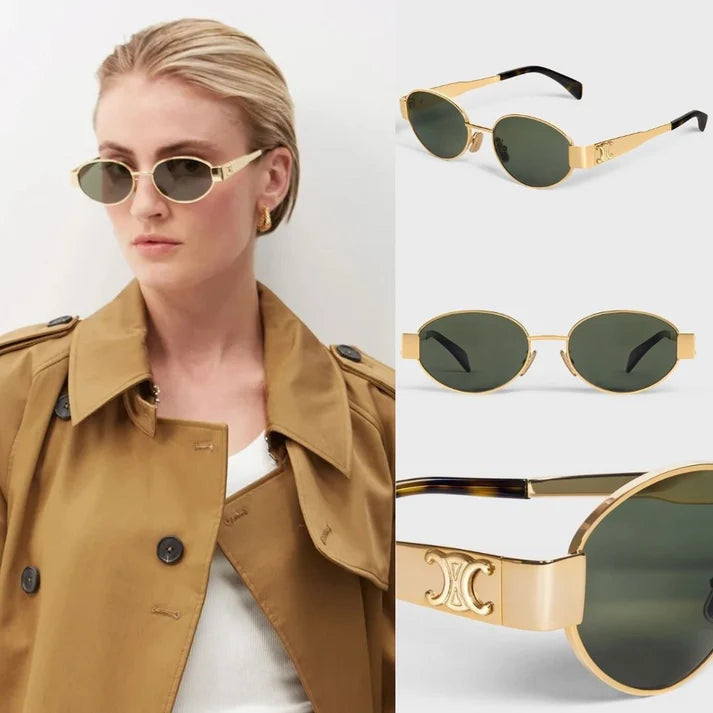 Imported CELINE sunglasses Golden Frame with Box