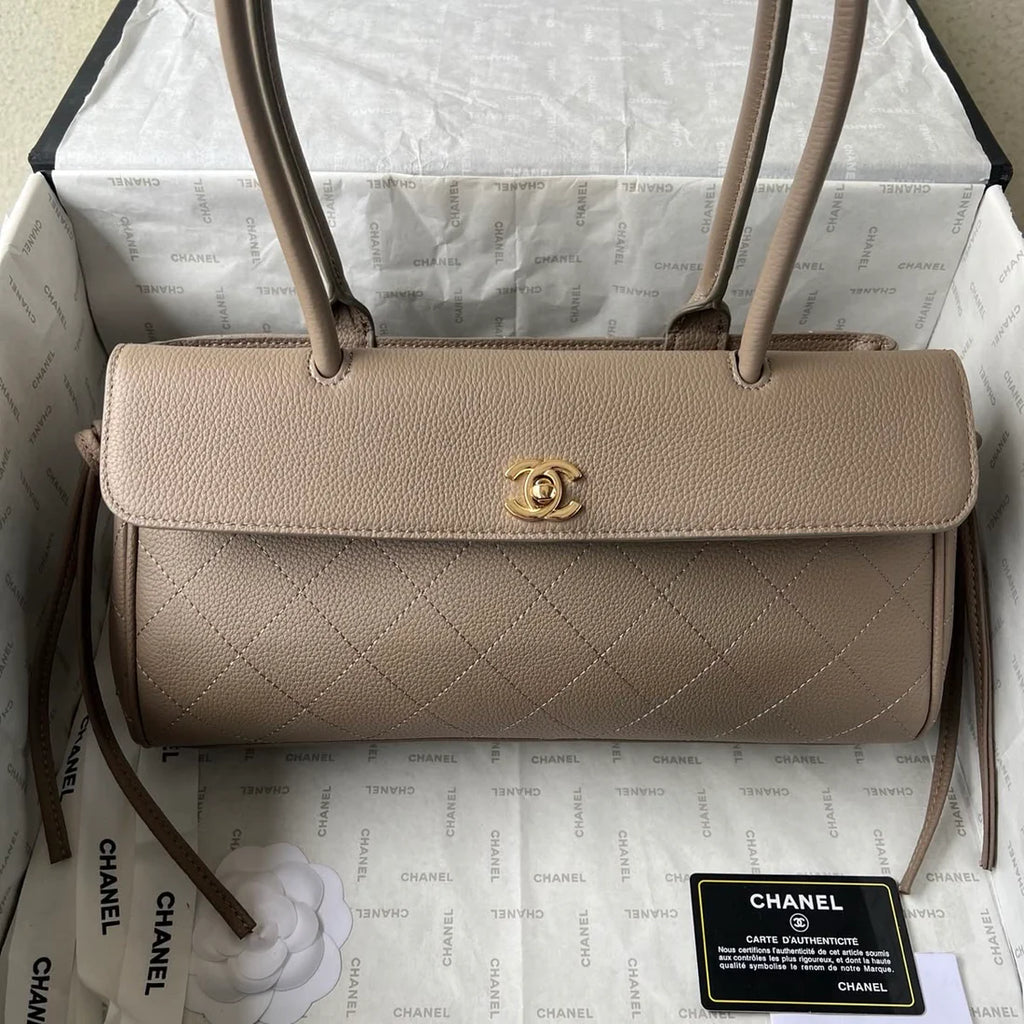 CHANEL Vintage Cerf Small Tote with Brand Box- Genuine Leather