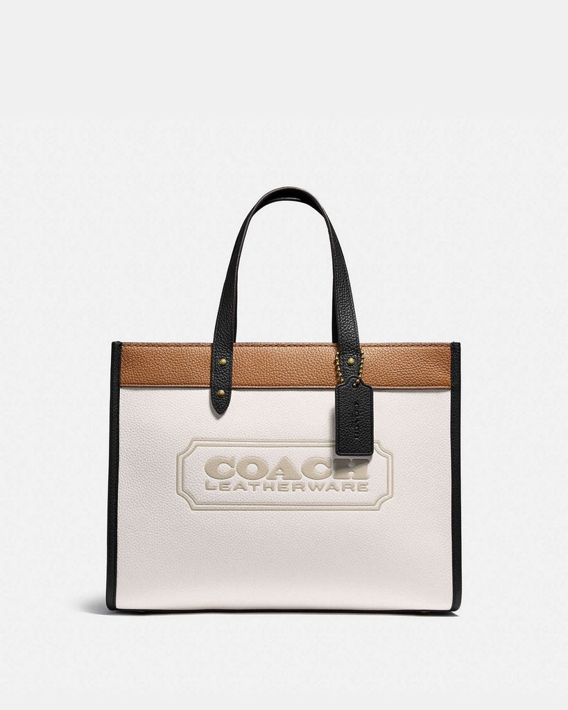 COACH Leather Tote Bag with Brand Box
