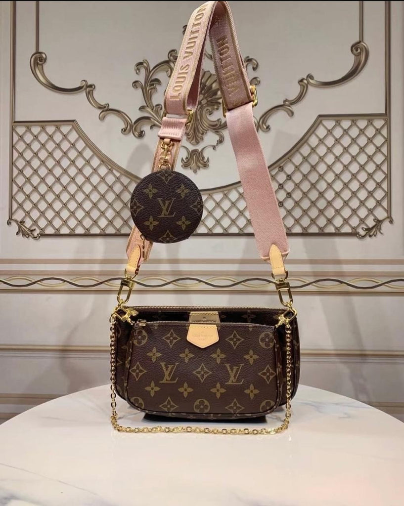 LOUIS VIUTTON Cross Body Bag with Brand Box- Pink Strap
